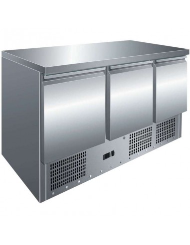 Mesa GN1/1 3 Puertas Refrigerada Compacta de 1365 x700 x860h mm PEKIN S903TOP